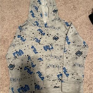 Fila Speckled Gray and Blue Sweatshirt